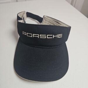 Porsche Sport Sun Visor Unisex Black Golf Tennis Adjustable Hat Cap Cotton